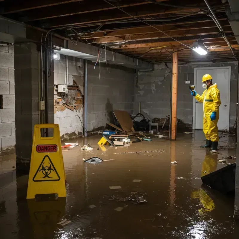 Flooded Basement Electrical Hazard in Isanti, MN Property