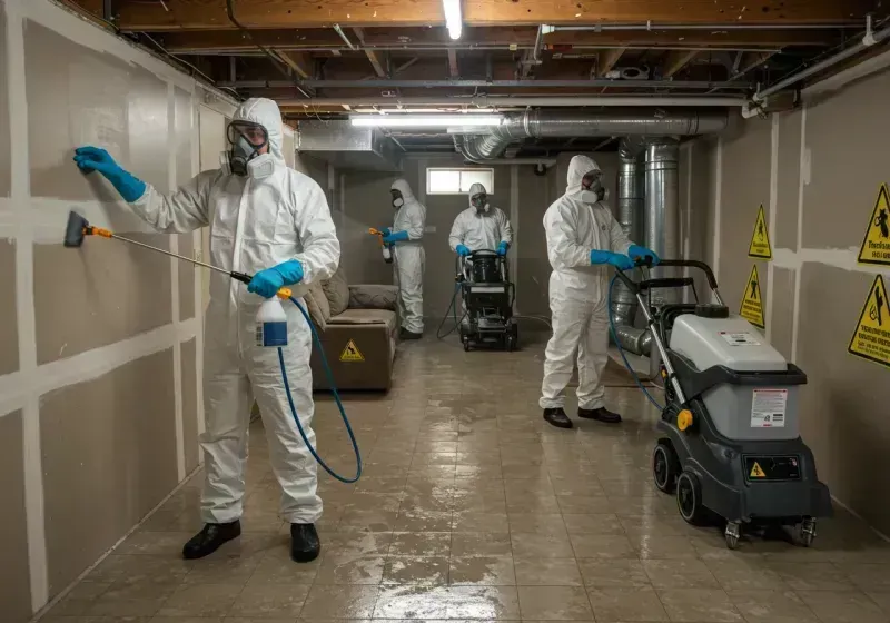 Basement Moisture Removal and Structural Drying process in Isanti, MN